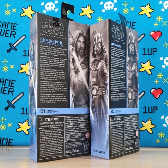 Darth Vader & Wandering Jedi Obi-Wan Kenobi Star Wars The Black Series Hasbro - Picture 5 of 11